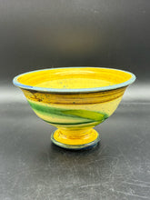 Load image into Gallery viewer, Hand-Painted Art Pottery Pedestal Bowl