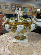 Load image into Gallery viewer, Porcelain Vintage Floral Gold Bowl