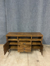 Load image into Gallery viewer, Rustic Wood Media Console with Storage