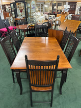 Load image into Gallery viewer, Canadian-Made Solid Maple Dining Table With 6 Chairs, 1 Leaf Extension
