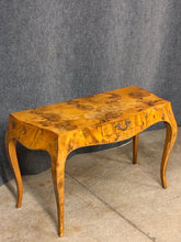 Load image into Gallery viewer, Vintage Italian-Style Olive Burl Wood Writing Desk