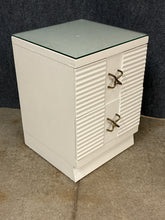 Load image into Gallery viewer, Painted Two-Drawer Nightstand with Glass Top