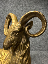 Load image into Gallery viewer, Large Brass Ram Sculpture