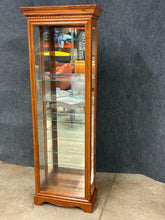 Load image into Gallery viewer, Philip Reinisch Lighted Oak Curio Display Cabinet