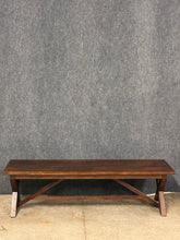 Load image into Gallery viewer, Ashley Furniture Rustic X-Base Dining Bench