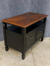 Load image into Gallery viewer, Two-Tone Wood &amp; Black Filing Console Table
