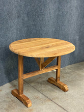 Load image into Gallery viewer, Rustic Pine Round Trestle Dining Table