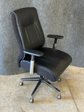 Load image into Gallery viewer, Modern Black Leather High-Back Office Chair
