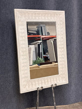 Load image into Gallery viewer, Pier 1 Mirror Embossed Metal Mirror with Whitewashed Finish