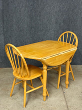 Load image into Gallery viewer, Country Style Drop-Leaf Dining Set with 2 Windsor Chairs