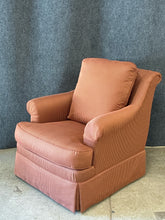 Load image into Gallery viewer, Ethan Allen Red Striped Rolled Back Arm Chair