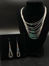Load image into Gallery viewer, 2 Piece Sterling Silver Turquoise Jewelry set