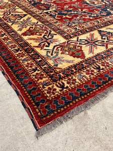 Oversize Hand-Knotted Persian Heriz Rug