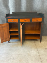 Load image into Gallery viewer, John K. Spicer &amp; Son Black Primitive Sideboard with Cherry Drawers