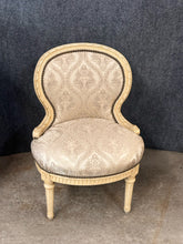 Load image into Gallery viewer, Louis XVI Style Painted &amp; Upholstered Boudoir Chair