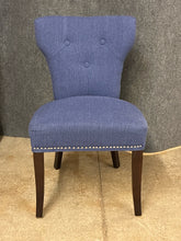 Load image into Gallery viewer, Blue Curved Back Accent Chair