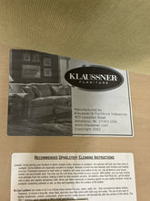 Load image into Gallery viewer, Klaussner Green Upholstered Chair With Ottoman