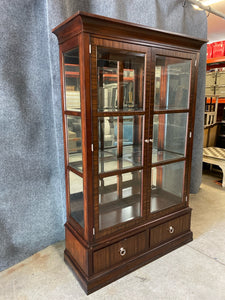 Ethan Allen Brighton Lighted Display Cabinet