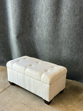 Load image into Gallery viewer, Ivory Tufted Upholstered Storage Bench