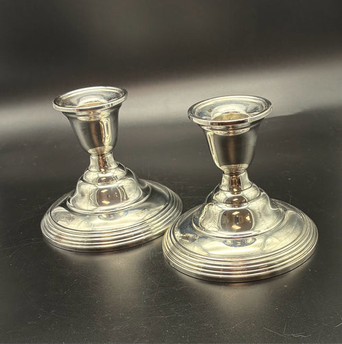2 Piece WM Rogers Sterling Silver Candle/Candleholder