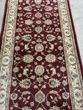 Load image into Gallery viewer, Triumph Burgundy Floral Runner Rug