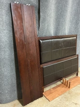 Load image into Gallery viewer, Transitional Queen Bed Frame with Faux Leather Upholstered Panels