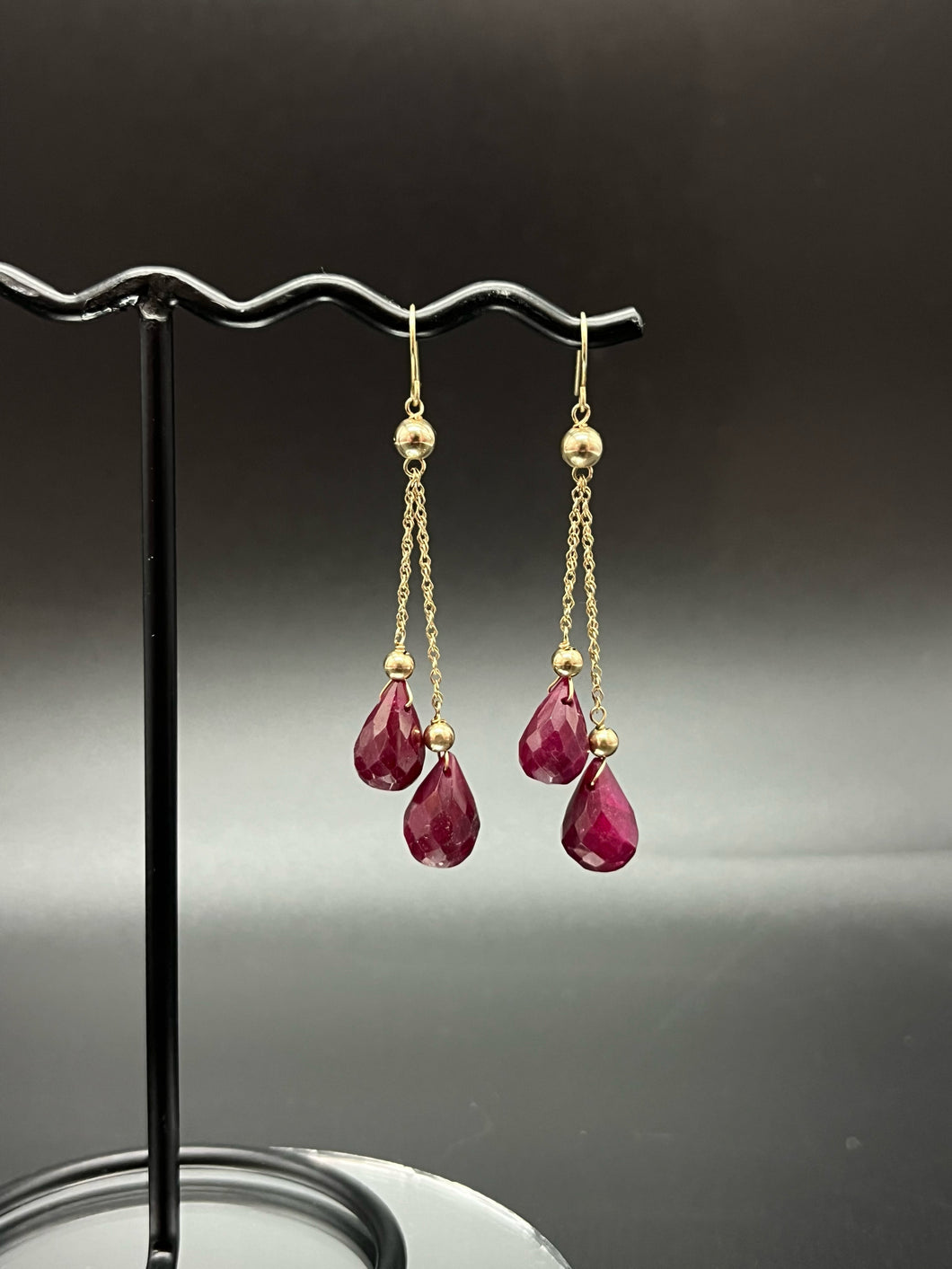 2 Piece Gold Pierced Earrings