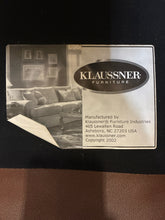 Load image into Gallery viewer, Klaussner Contemporary Brown Leather Loveseat