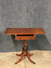 Load image into Gallery viewer, Mahogany Drop-Leaf Pedestal Lamp Table