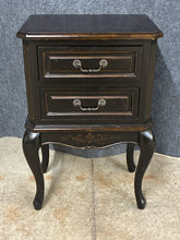 Load image into Gallery viewer, Distressed Black Two-Drawer Accent Cabinet