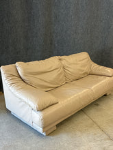 Load image into Gallery viewer, Made in Italy Cream Leather Sofa