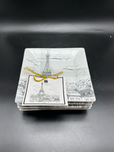 Load image into Gallery viewer, 222 Fifth Paris City Scenes Porcelain Appetizer Plates Set of 4