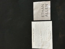 Load image into Gallery viewer, Ethan Allen Round Leather Ottoman