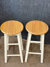 Load image into Gallery viewer, Pair Of Two-Tone Stools