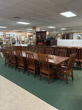 Load image into Gallery viewer, Custom Cherry Dining Table with 20 Chairs, 3 Leaf Extensions