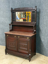 Load image into Gallery viewer, Victorian Marble-Top Sideboard with Mirror