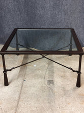Load image into Gallery viewer, Square Metal and Glass Coffee Table