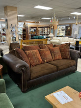 Load image into Gallery viewer, 94&quot; Upholstered Sleeper Sofa with Rolled Arms &amp; Tapestry Pillows
