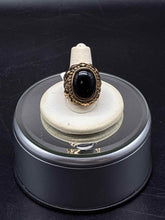 Load image into Gallery viewer, Barse Onyx Goldtone Ring