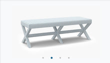 Load image into Gallery viewer, *NEW* Havenly Double X Bench | Cornflower Classic Ticking Stripe