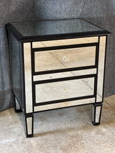 Load image into Gallery viewer, 2-Drawer Mirrored Nightstand