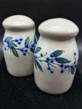 Load image into Gallery viewer, 2 Piece Salmon Falls Pottery Salt + Pepper shakers