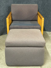 Load image into Gallery viewer, Pompanoosuc Mills Spindle Armchair With Upholstered Storage Ottoman