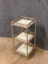 Load image into Gallery viewer, 3-Tier Metal &amp; Glass Side Table