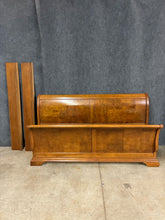 Load image into Gallery viewer, Traditional King Size Burl Wood Sleigh Bed