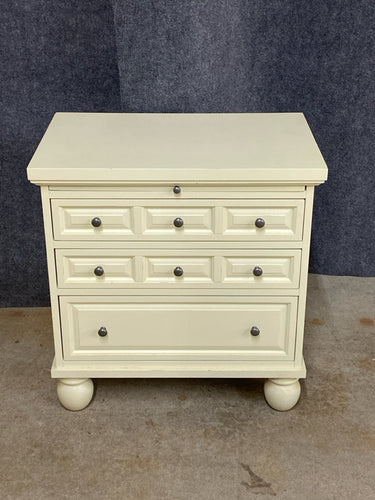 Pier 1 Imports Cream Nightstand with Drop-Front Drawer