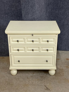 Pier 1 Imports Cream Nightstand with Drop-Front Drawer