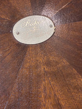Load image into Gallery viewer, Baker Furniture Round Glass Top Cocktail Table with Sunburst Shelf