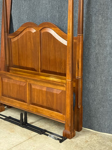 Queen Four-Poster Bed Frame in Cherry Finish