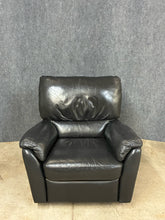 Load image into Gallery viewer, Natuzzi Italsofa Black Leather Swivel Reclining Chair